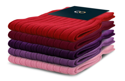 Lot 5 paires chaussettes rouges